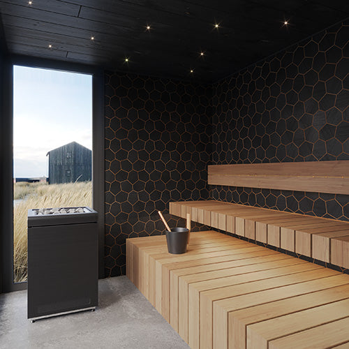ProSaunas Sauna Wall Panels Modern Thermo Black