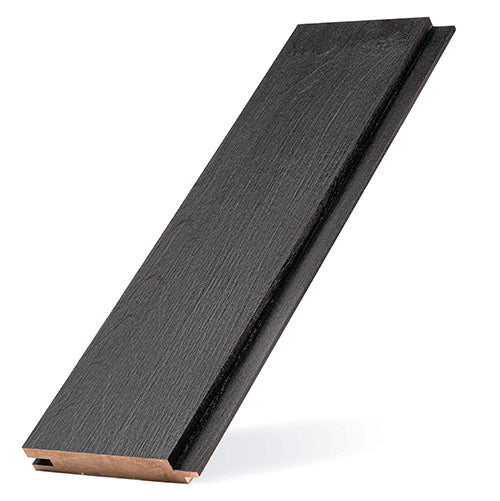 Aspen Brushed Midnight Black Sauna Wood T&G STS4 Wall Cladding 1x4" | WOOD708