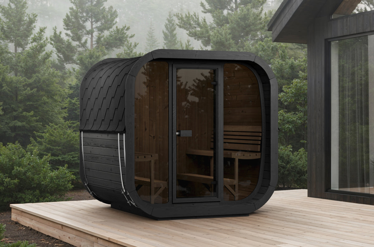 SaunaLife CL7G 6-Person Cube-Series Outdoor Home Sauna Kit