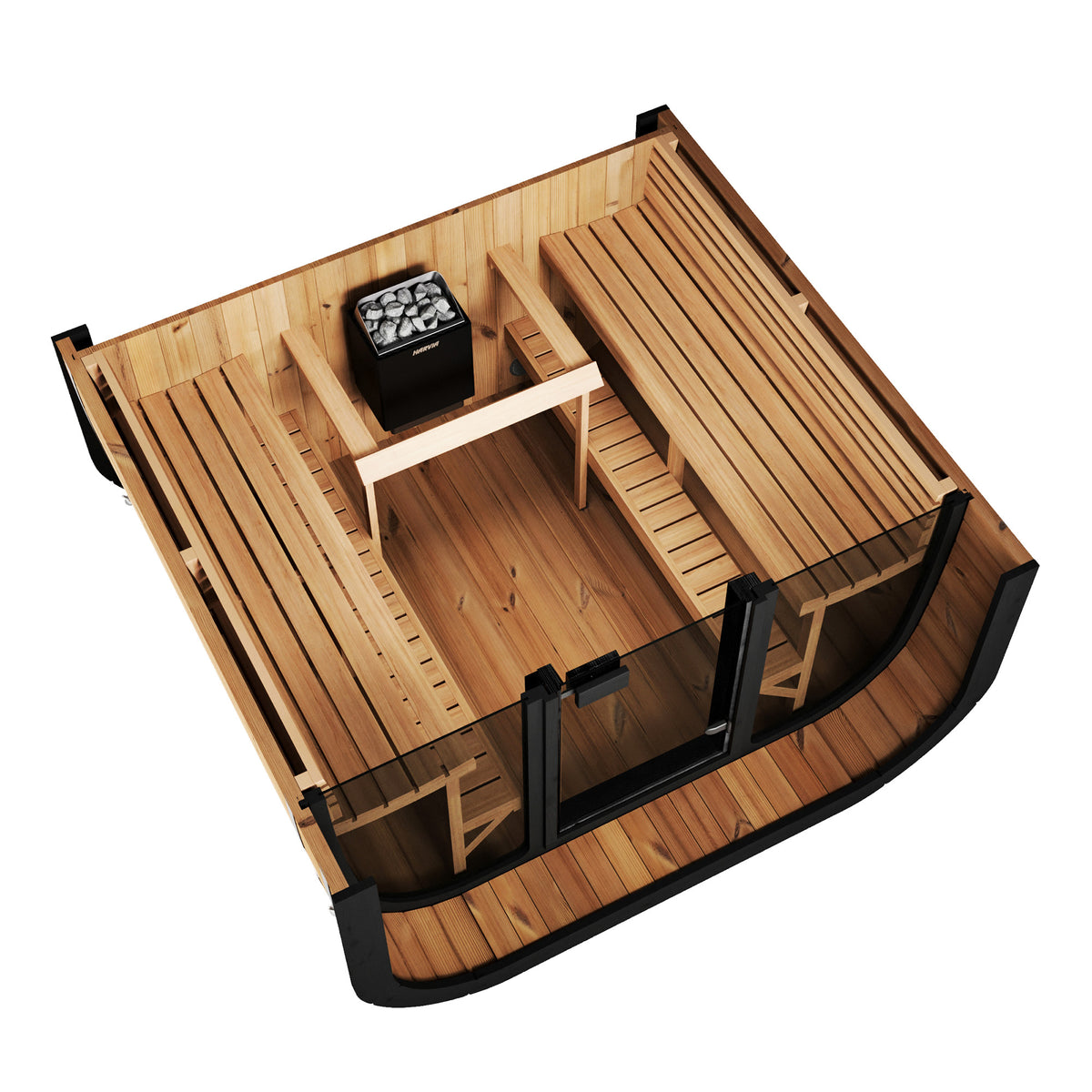 SaunaLife CL7G 6-Person Cube-Series Outdoor Home Sauna Kit