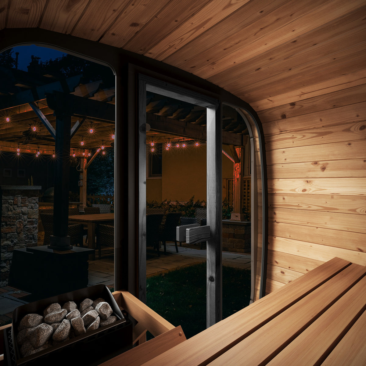 SaunaLife CL4G 3-Person Cube-Series Outdoor Home Sauna Kit