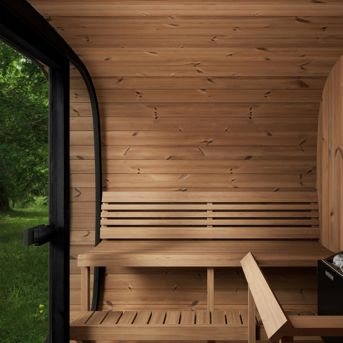 SaunaLife CL7G 6-Person Cube-Series Outdoor Home Sauna Kit