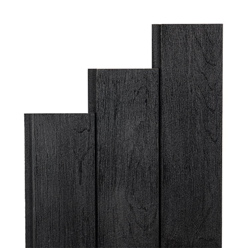 Aspen Brushed Midnight Black Sauna Wood T&G STS4 Wall Cladding 1x4" | WOOD708