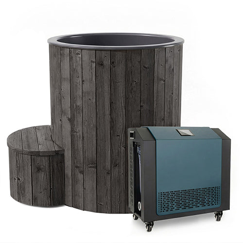SaunaLife S1 1-Person Cold Plunge Tub and Chiller Heater Package