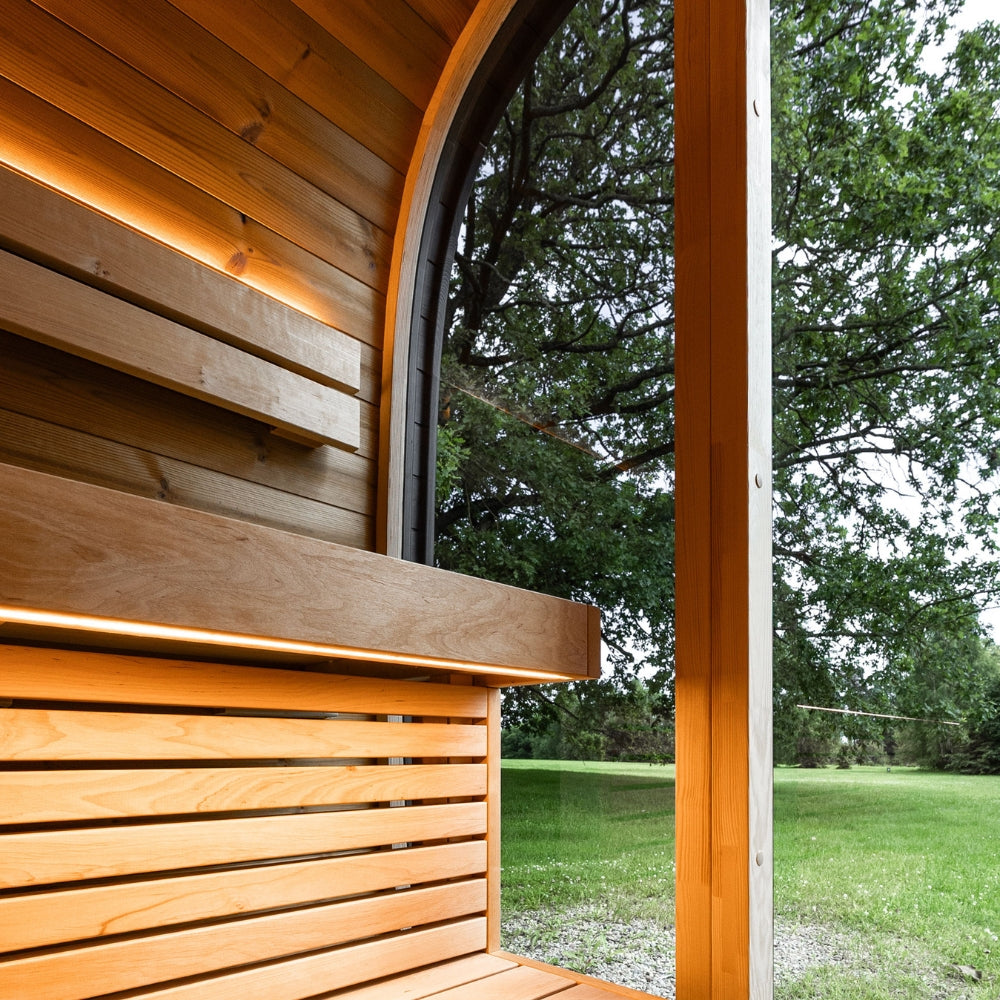 Leil Saunas Black Cube Comfort 6-Person Outdoor Sauna