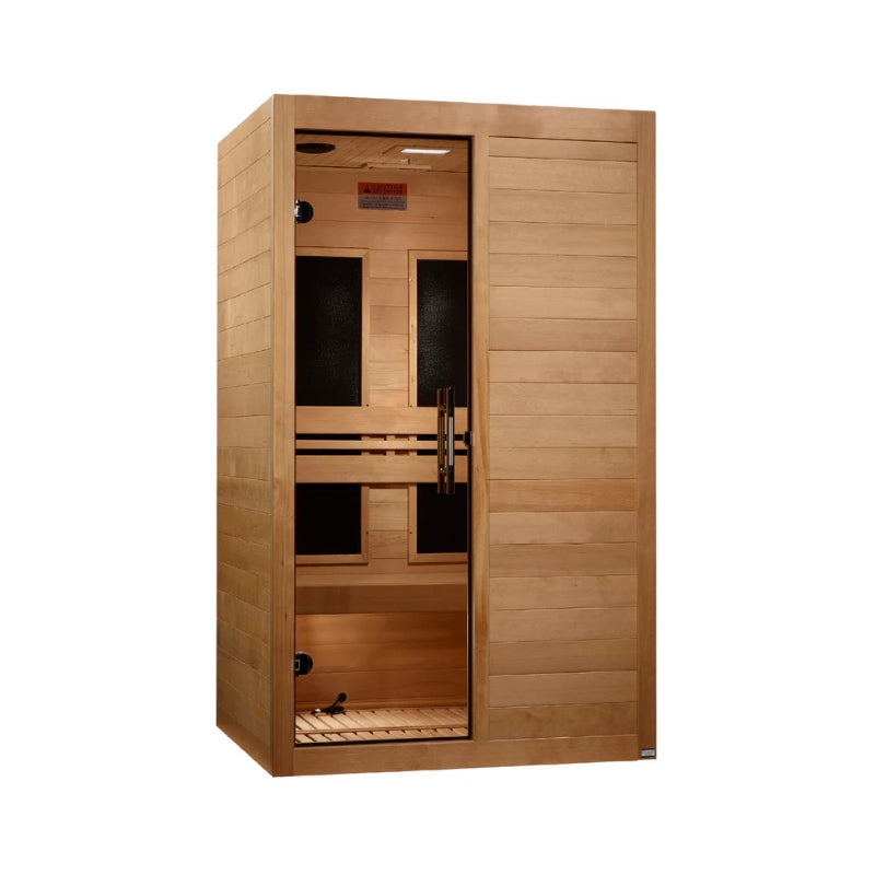 Golden Designs Maxxus S-Line 2-Person Ultra Low EMF FAR Infrared Sauna in Canadian Hemlock