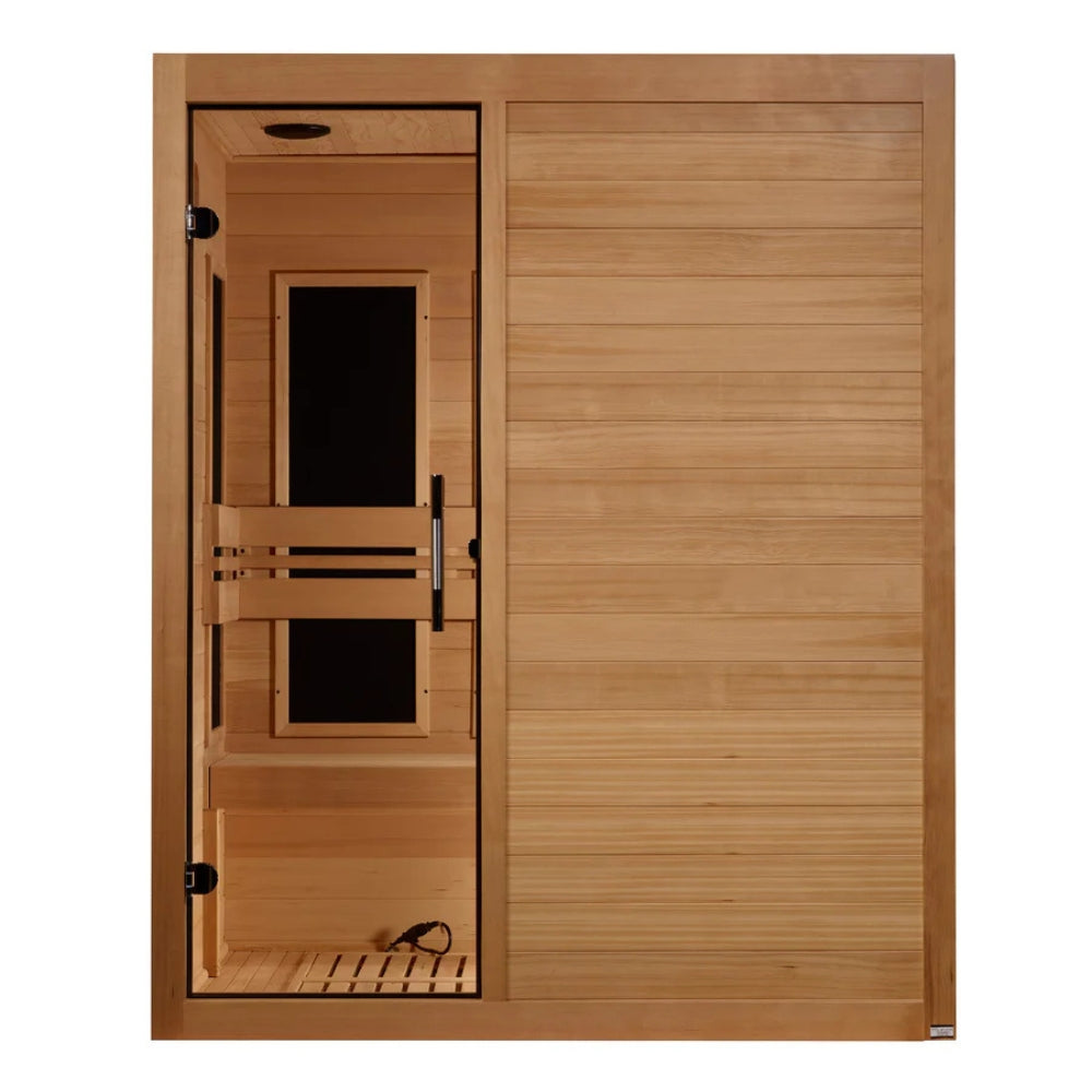 Golden Designs Toscana Elite 3-person Ultra Low EMF FAR Infrared Sauna with Canadian Hemlock