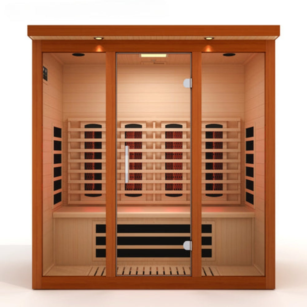 Golden Designs Vila Grande 4-Person Full Spectrum Near Zero EMF FAR Infrared Sauna with Canadian Hemlock