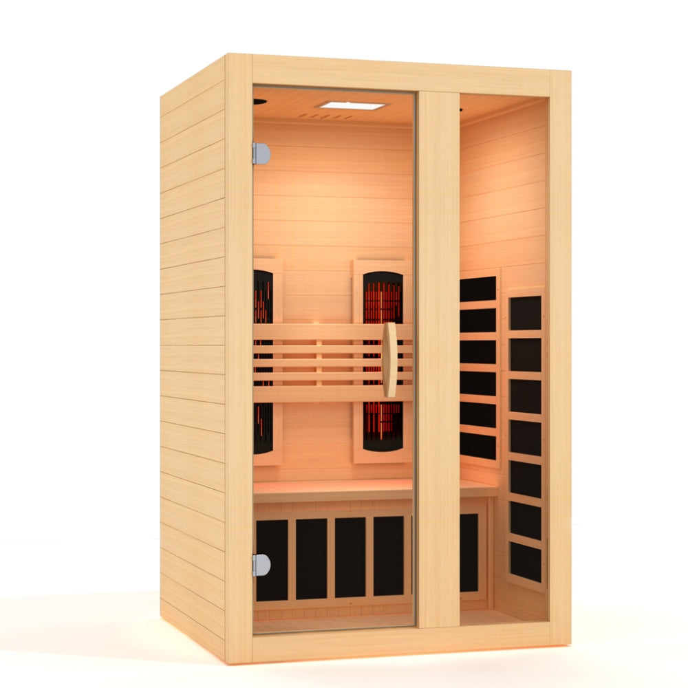Golden Designs Serena 2-person Full Spectrum Infrared Sauna with Canadian Hemlock