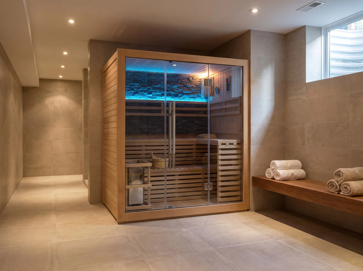 Sunray Galaxie 4-Person Traditional Indoor Sauna with 6kW Harvia Heater