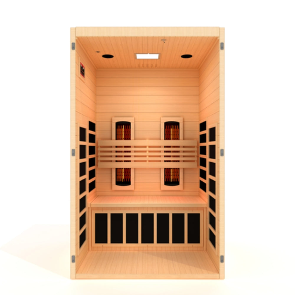 Golden Designs Serena 2-person Full Spectrum Infrared Sauna with Canadian Hemlock