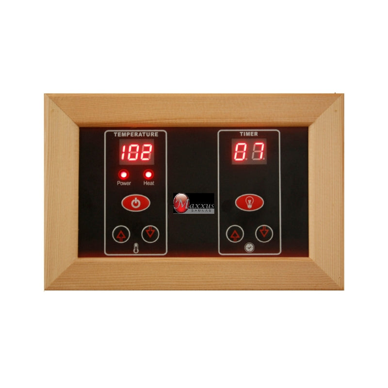 Golden Designs Maxxus Seattle 2-Person Near Zero EMF FAR Infrared Carbon Sauna with Canadian Hemlock | MX-J206-01-ZF