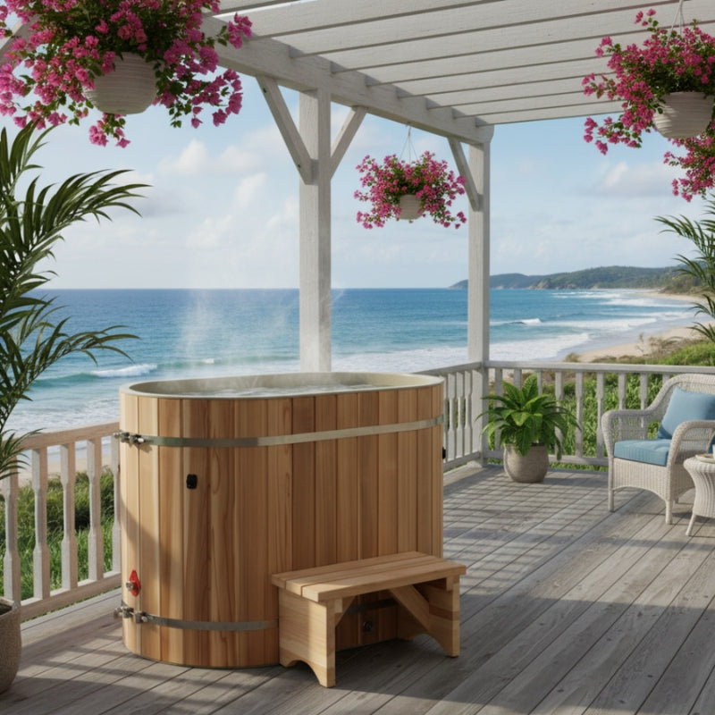 Golden Designs Dynamic Cold Therapy Barrel Tub in Pacific Cedar (TUB ONLY)