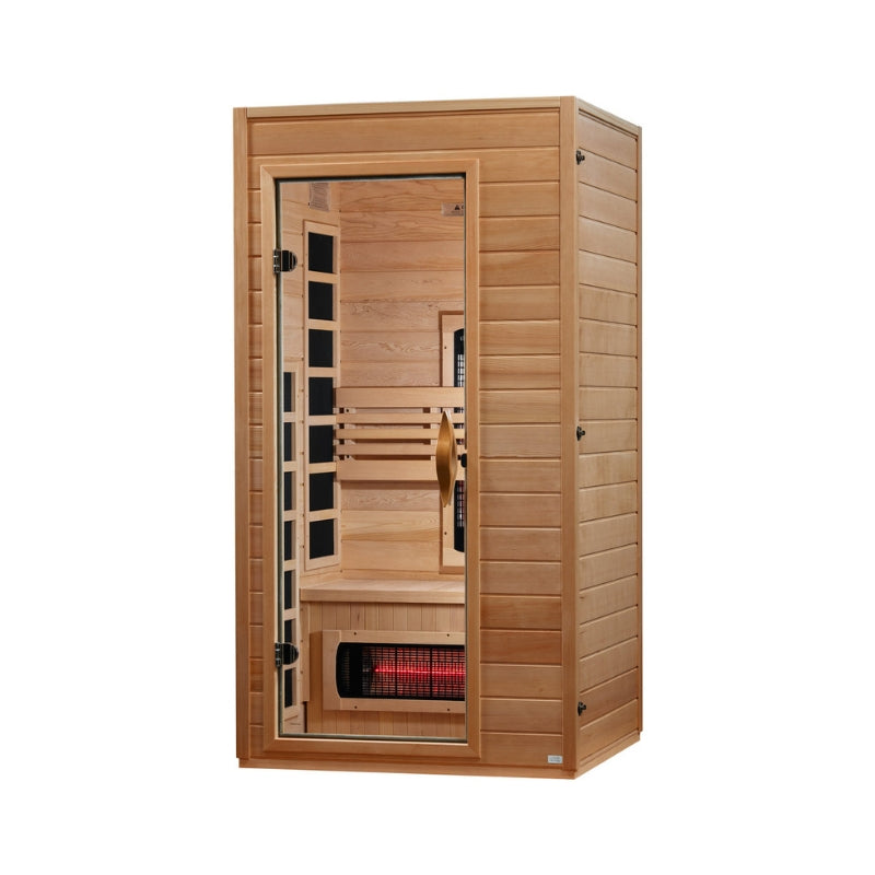 Golden Designs Dynamic Martin 1-2 Person Full Spectrum Near Zero EMF FAR Infrared Sauna | DYN-6006-03 FS