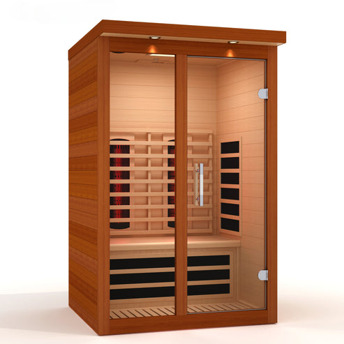 Golden Designs Dynamic Llumeneres 2-Person Full Spectrum Near Zero EMF Infrared Sauna
