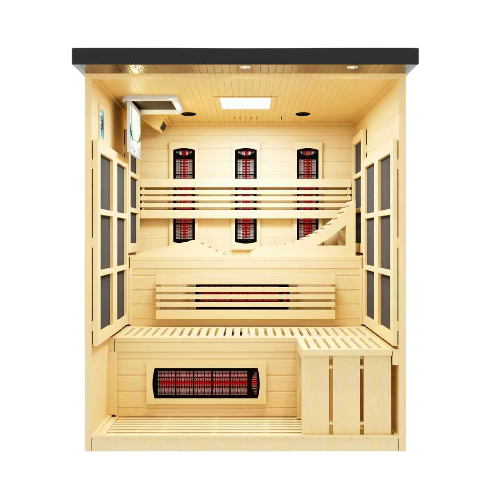 Golden Designs 6-Person Black Full Spectrum Near Zero EMF FAR IR Sauna | GDI-6996-03-FS
