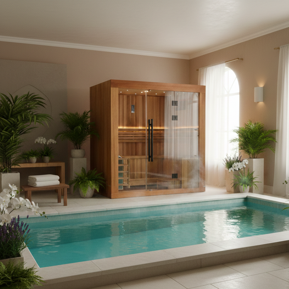 Golden Designs Copenhagen Edition 3-Person Traditional Steam Sauna | GDI-7389-02