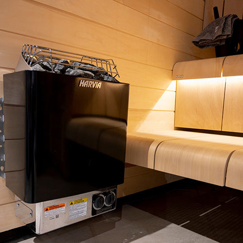 Harvia KIP80B 8kW Electric Sauna Heater with Built-In Controls Package