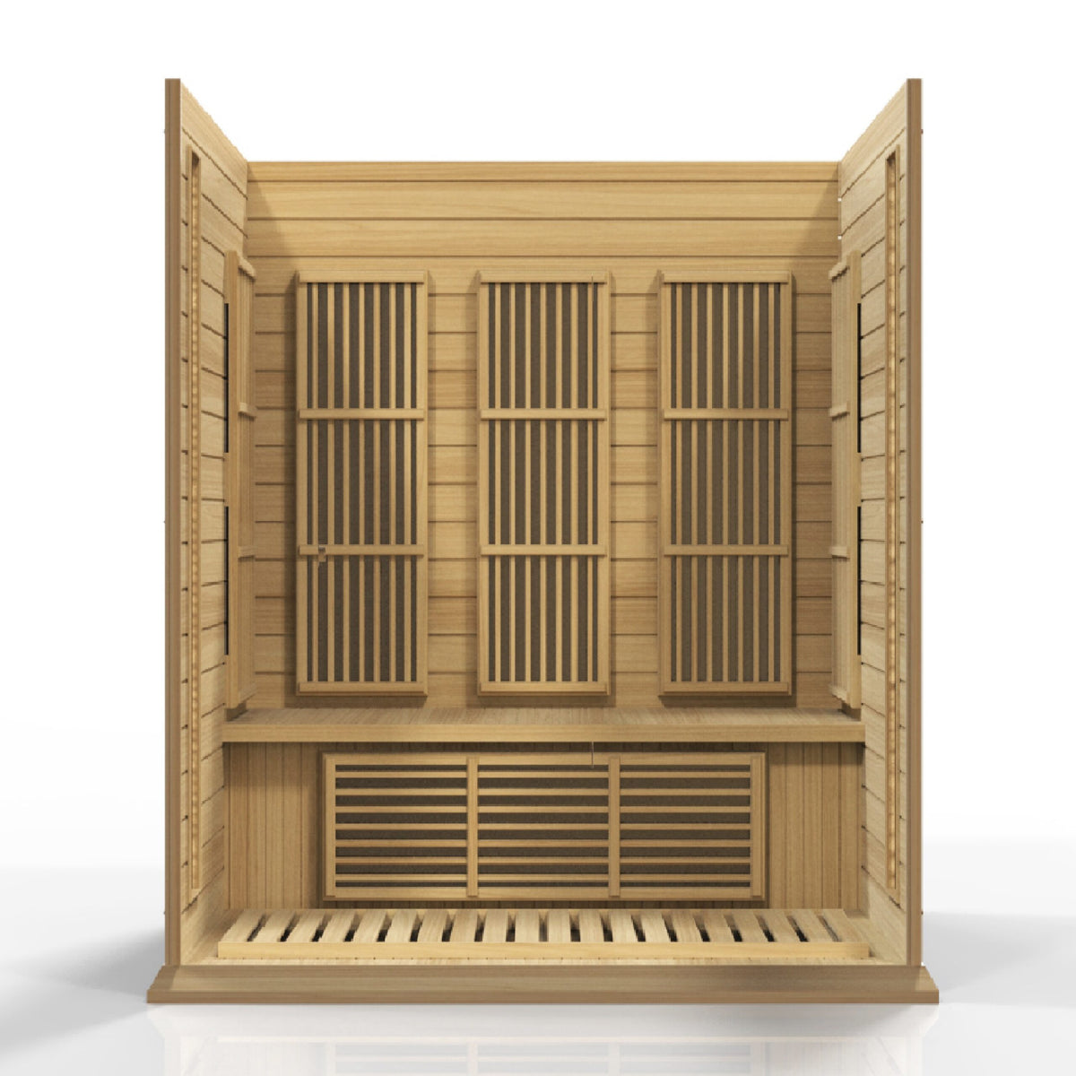 Golden Designs Maxxus 3-Person FAR Infrared Sauna Low EMF with Canadian Hemlock | MX-K306-01