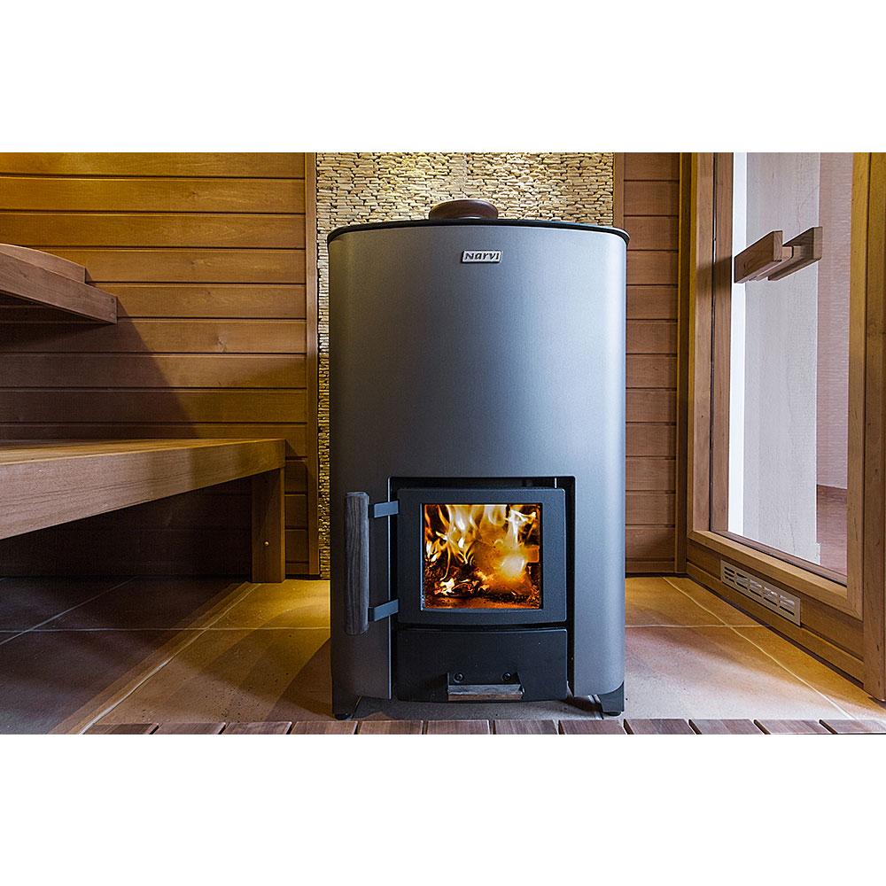 Narvi NC 16 Sauna Heater-Wood-Burning Heaters-Narvi-Black-SaunaKits.com