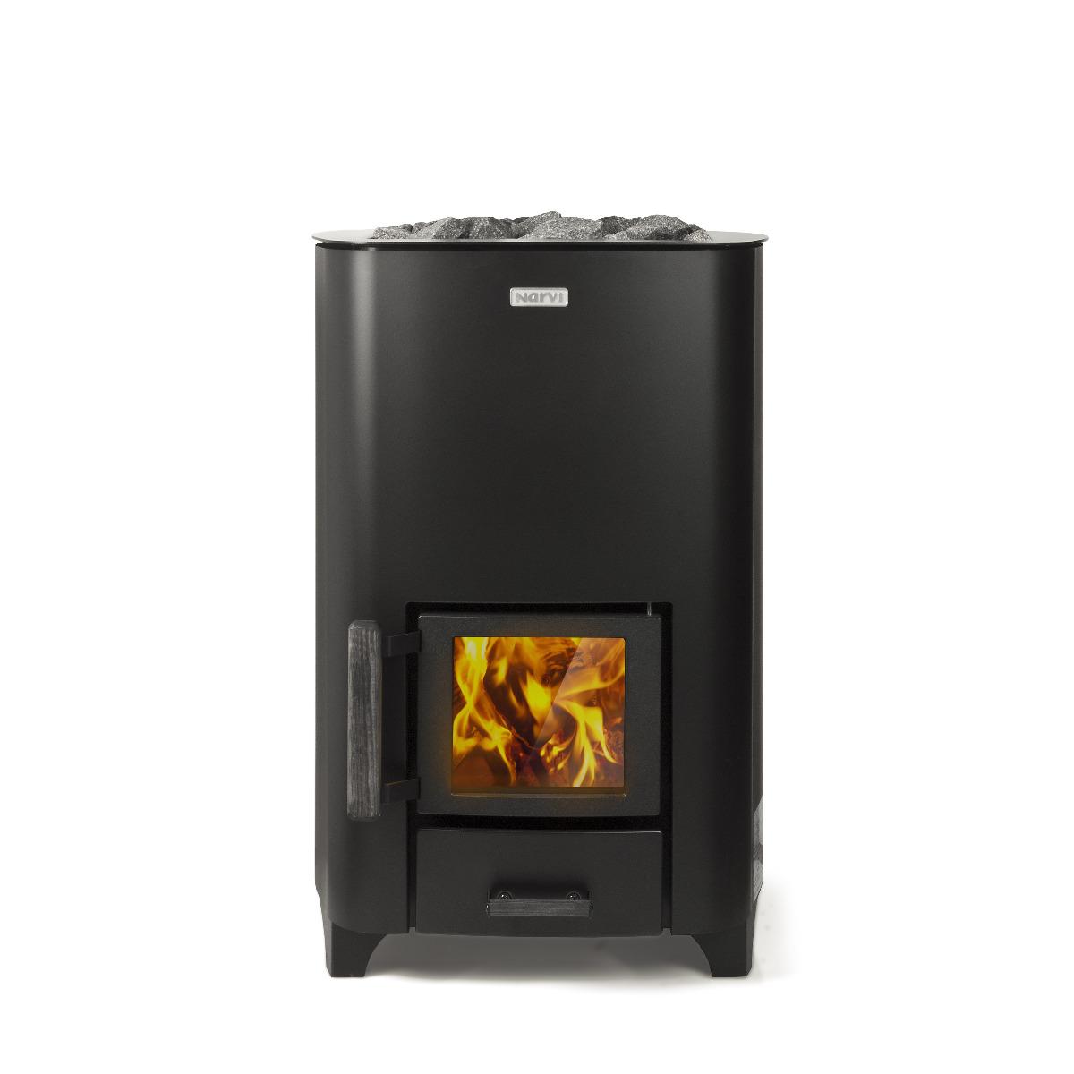 Narvi NC 16 Sauna Heater-Wood-Burning Heaters-Narvi-Black-SaunaKits.com