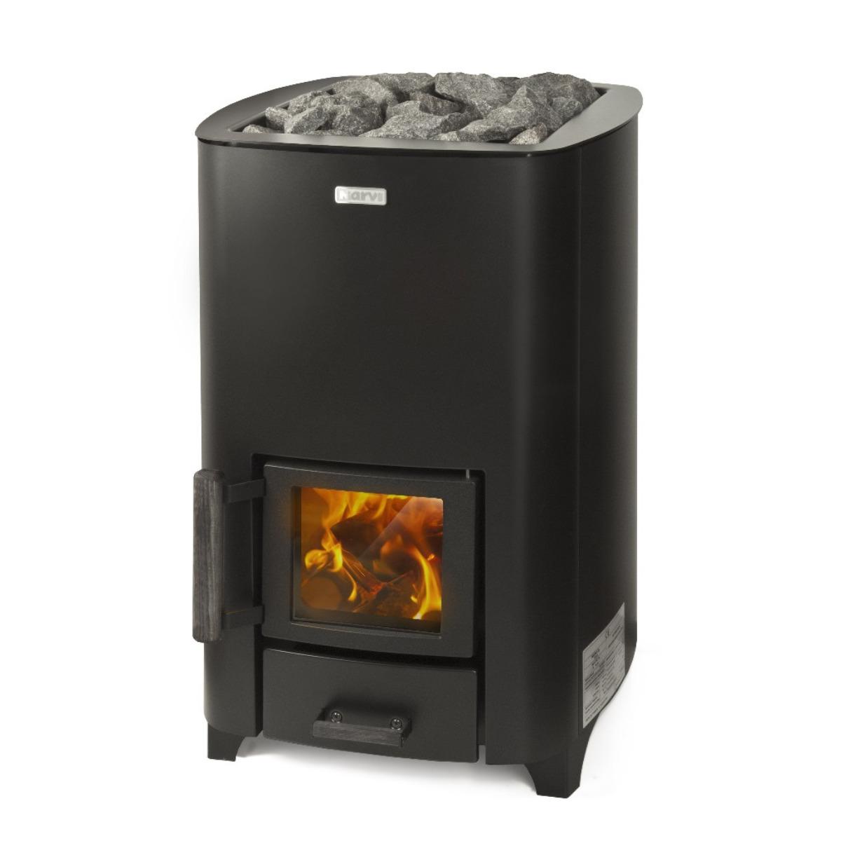 Narvi NC 16 Sauna Heater-Wood-Burning Heaters-Narvi-Black-SaunaKits.com