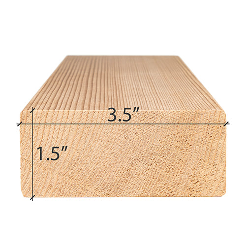 Cedar Sauna Wood VG S4SEE Bench Material 2x4" | WOOD614