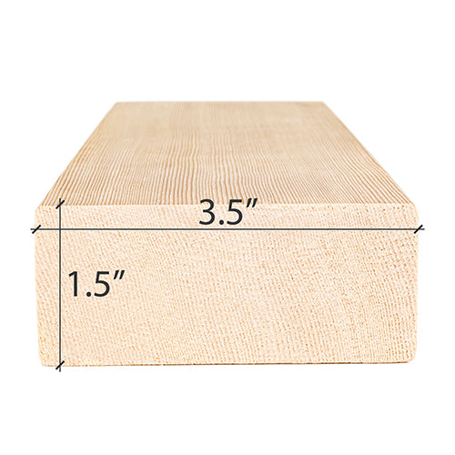 Hemlock Sauna Wood VG S4SEE Bench Material 2x4"