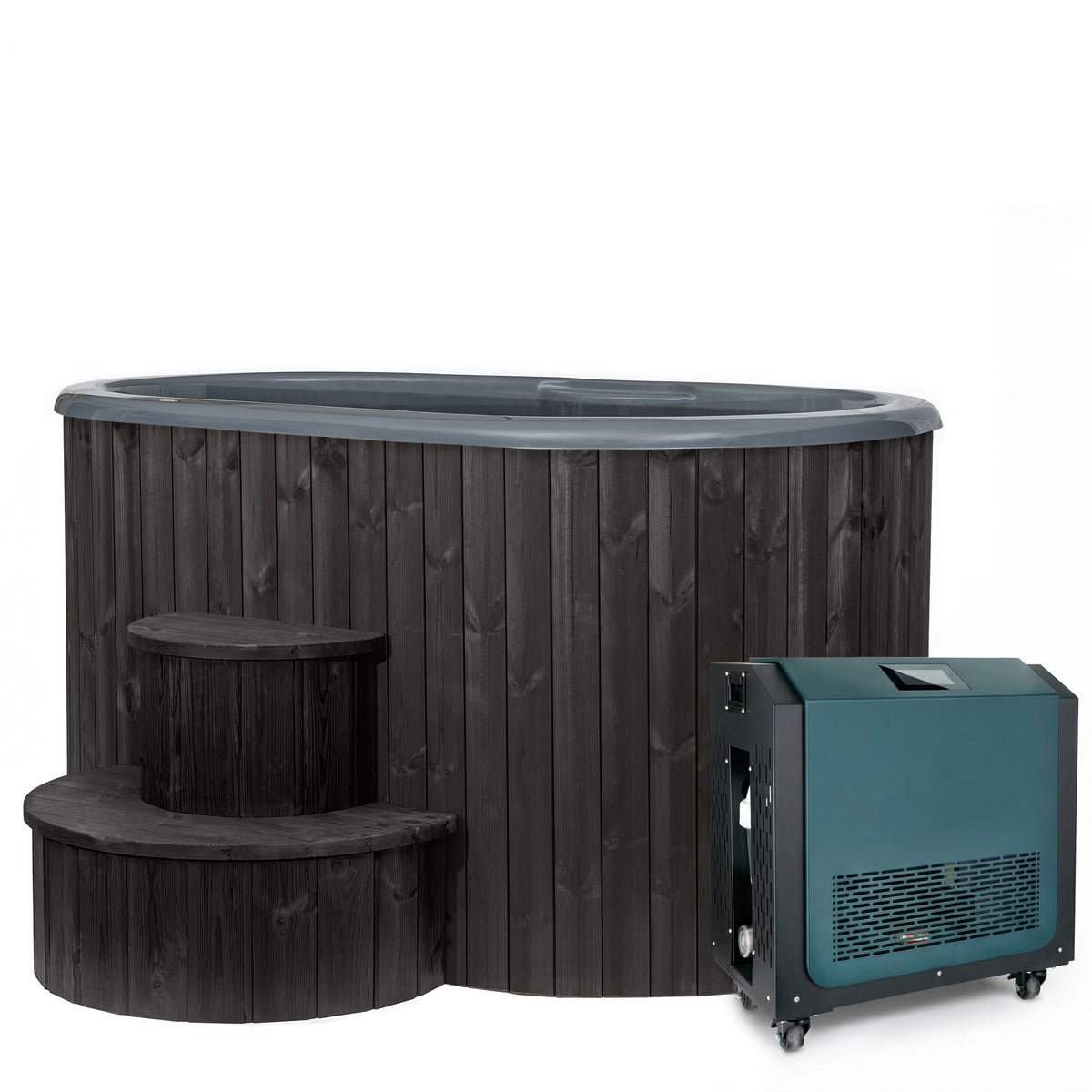 SaunaLife S2 2-Person Cold Plunge Tub and Chiller Heater Package
