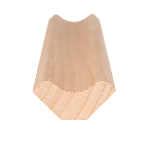 Alder Sauna Wood SI Inside Corner Trim 1x2" | WOOD679