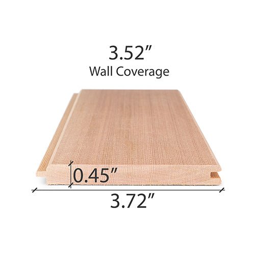 Cedar Sauna Wood VG T&G V2E Wall Cladding 1/2x4" | WOOD723
