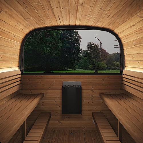 SaunaLife 8-Person Cube Series Outdoor Home Sauna Kit CL12GCP