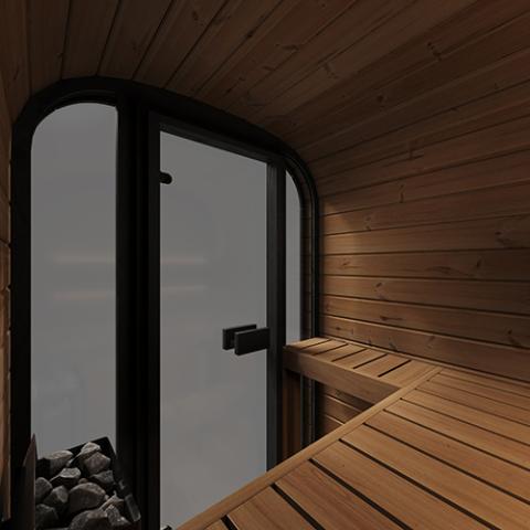 SaunaLife 2-Person Cube-Series Outdoor Home Sauna Kit CL3G