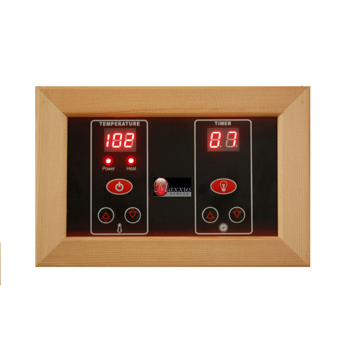 Golden Designs Maxxus Seattle 2-Person Low EMF FAR Infrared Carbon Sauna with Canadian Hemlock | MX-J206-01