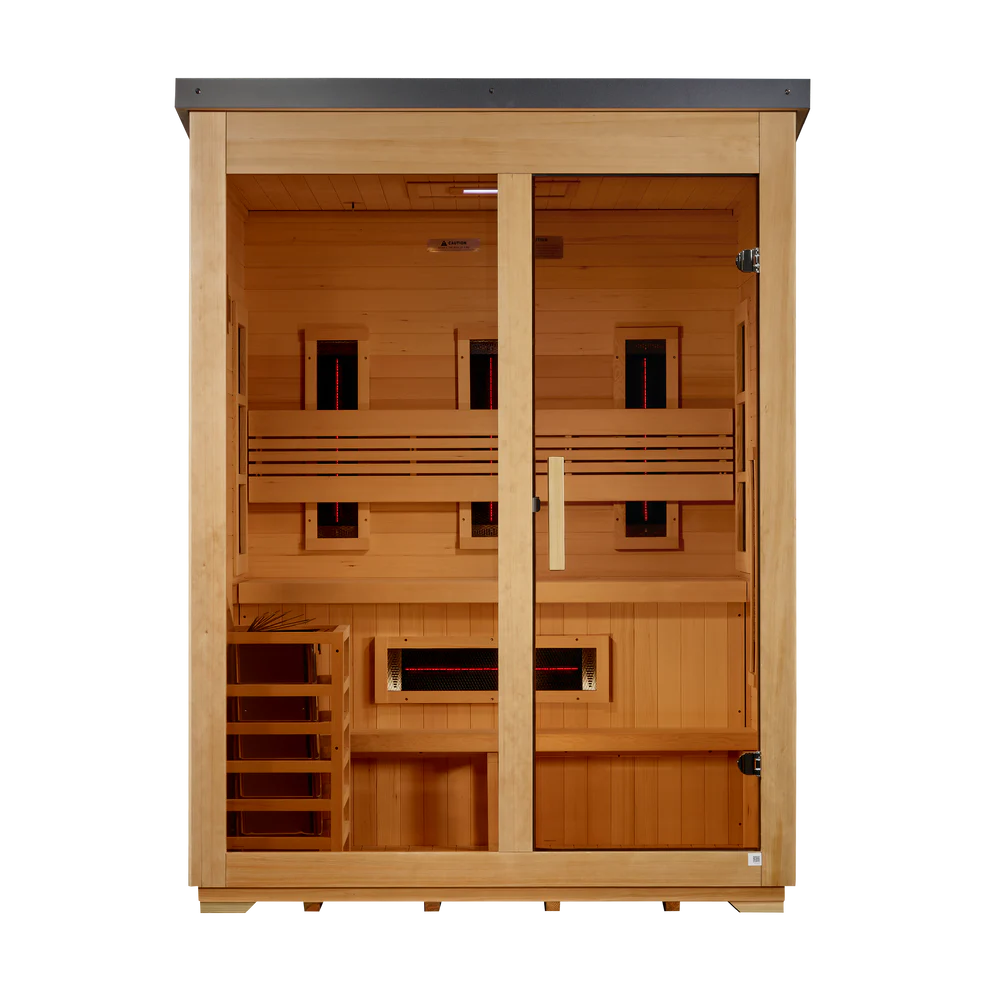 Golden Designs Carinthia 3-Person Full Spectrum Hybrid Outdoor Sauna | GDI-8023-01