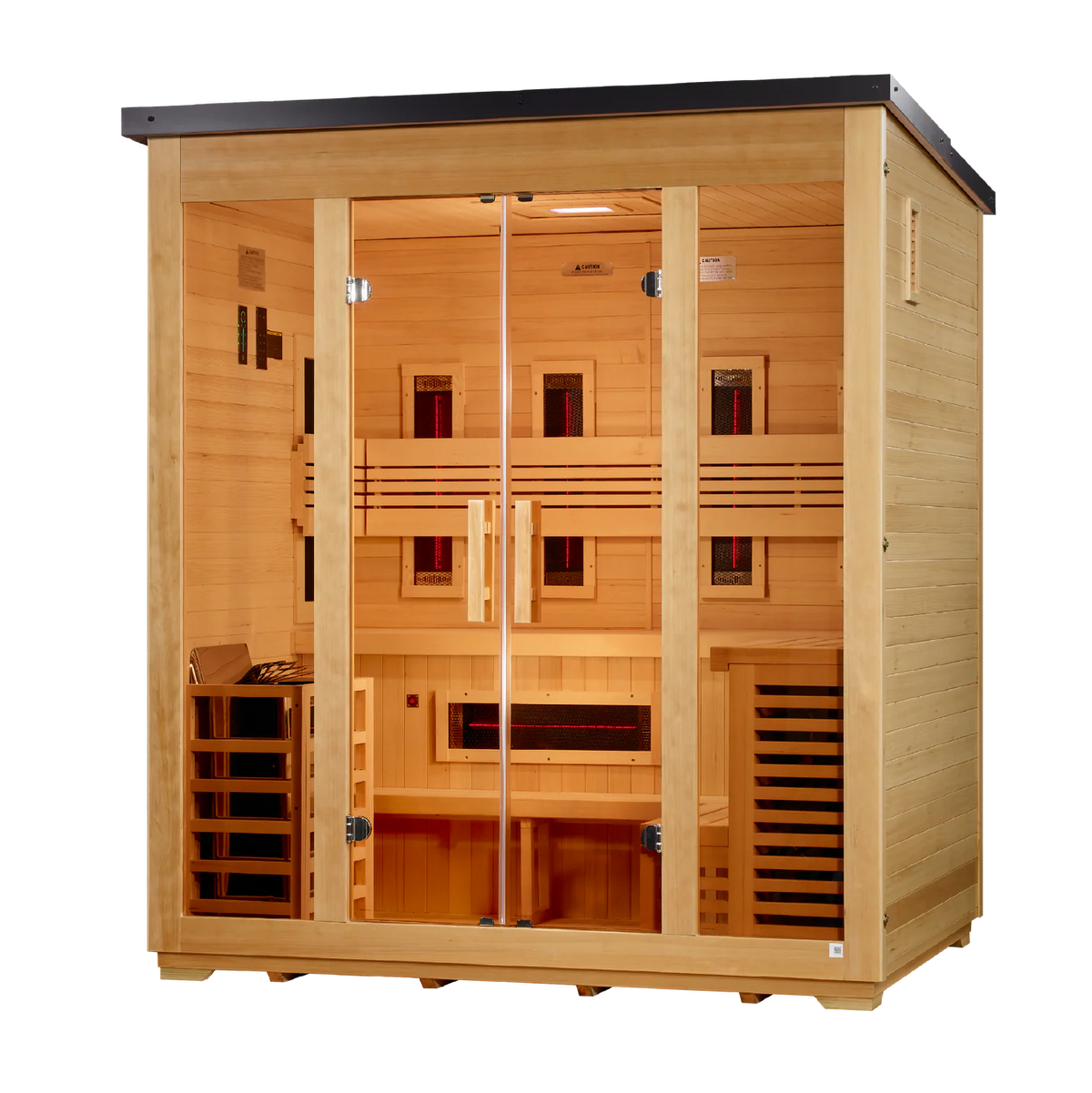 Golden Designs Gargellen 5-Person Hybrid Outdoor Sauna | GDI-8025-01