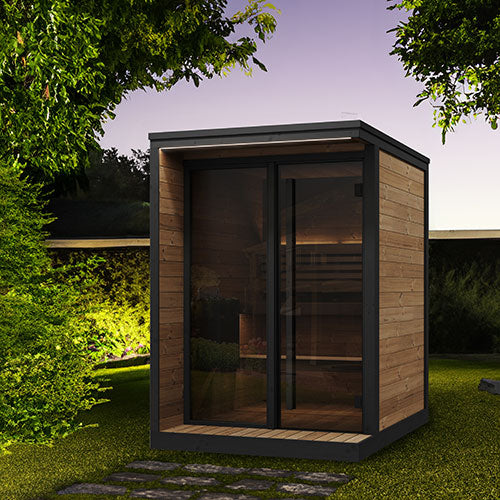 SaunaLife GL4 4-Person Outdoor Sauna Kit | Garden Luxury Series