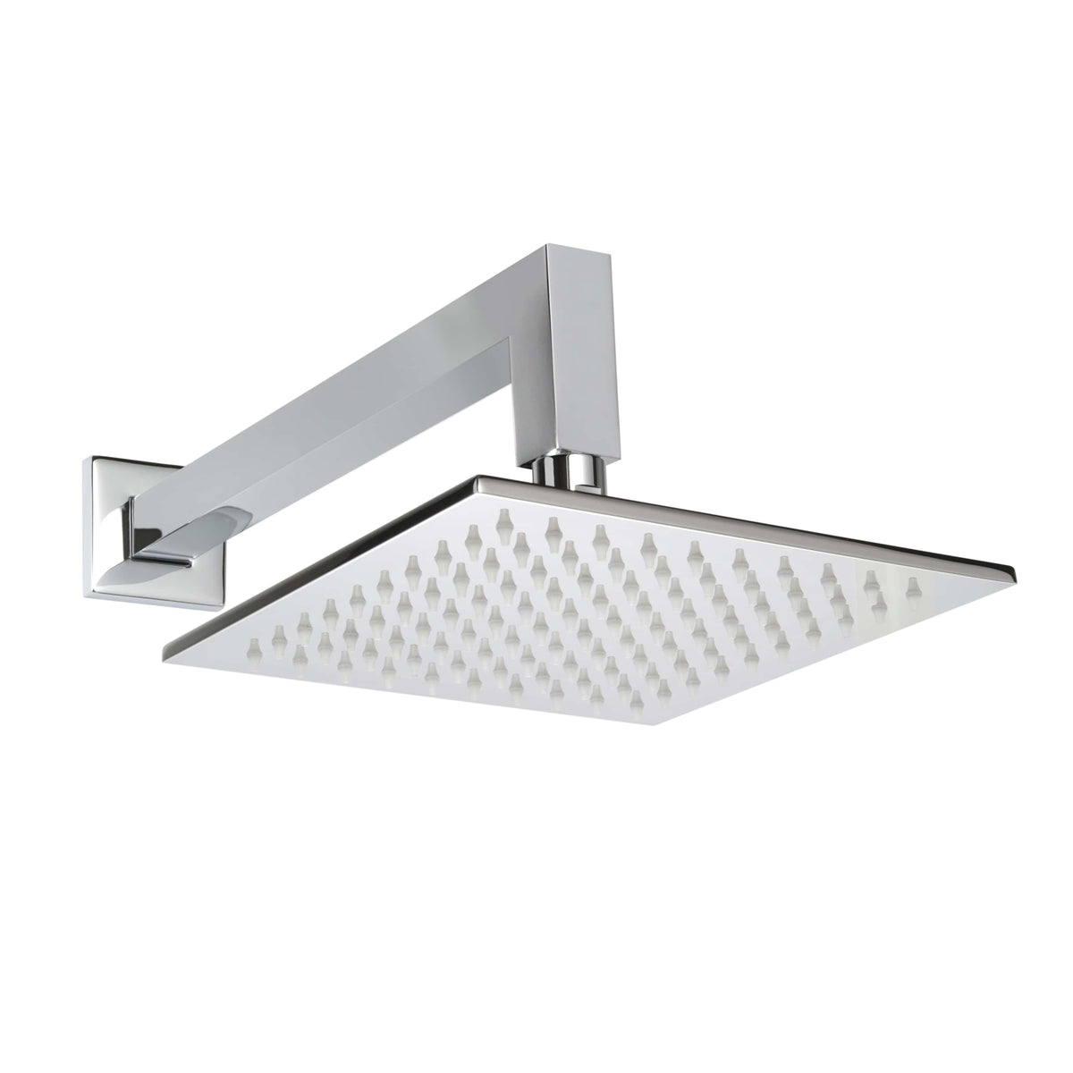 ThermaSol Shower Arm and Rain head Square-Steam Shower Controls & Accessories-ThermaSol-Polished Chrome-Nordica Sauna