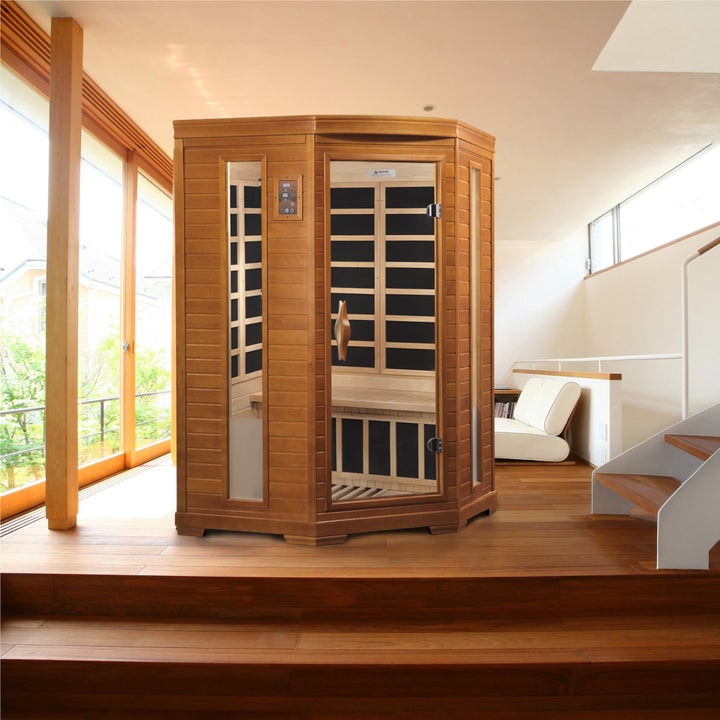 Golden Designs Dynamic "Heming Elite" 2-Person Ultra Low EMF FAR Infrared Sauna | DYN-6225-02 Elite (Corner Unit)-Sauna-Golden Designs-Nordica Sauna