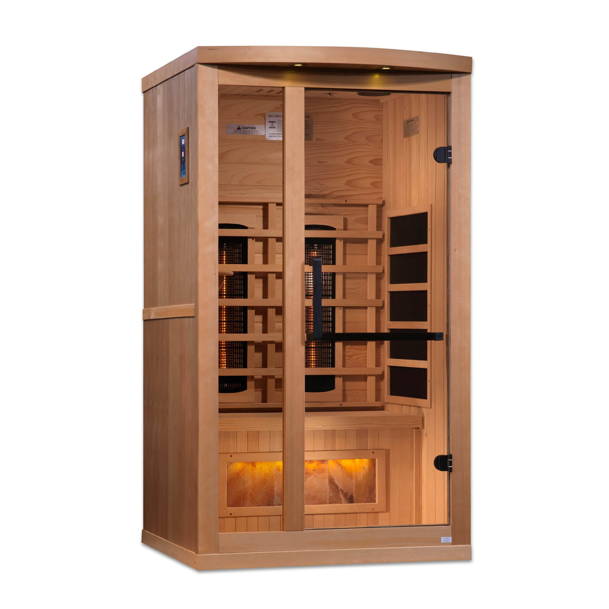 Golden Designs "Reserve Edition" 1-2 Person Full Spectrum PureTech™ Near Zero EMF Infrared Sauna with Himalayan Salt Bar | GDI-8010-03-Sauna-Golden Designs-Nordica Sauna