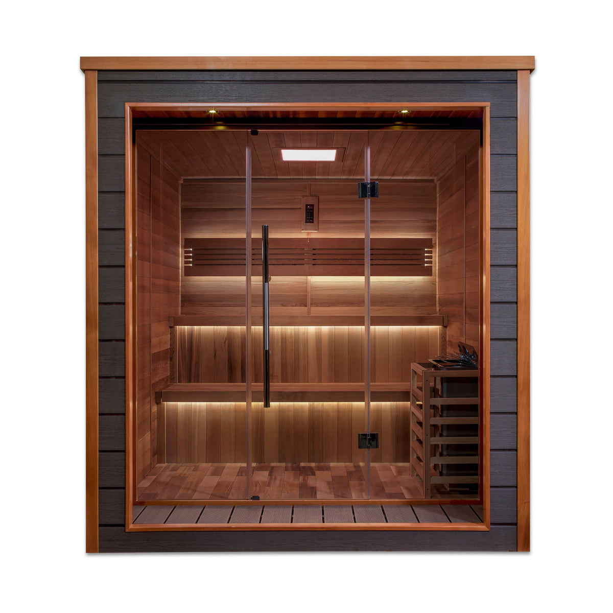 Golden Designs Bergen 6 Person Outdoor-Indoor Traditional Steam Sauna | GDI-8206-01-Sauna-Golden Designs-Nordica Sauna