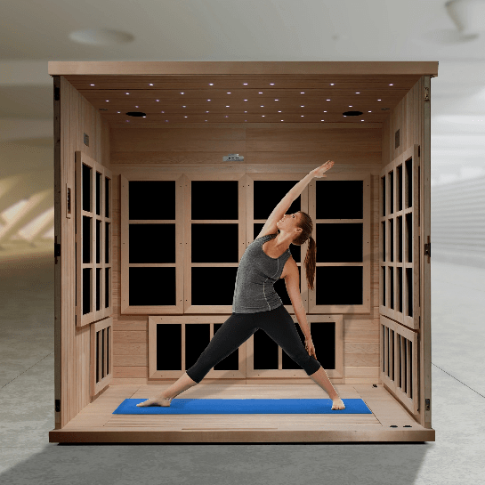 Golden Designs Dynamic "Catalonia" 8-Person Near Zero EMF Wheel Chair Sauna | GDI-6880-01-Sauna-Golden Designs-Nordica Sauna
