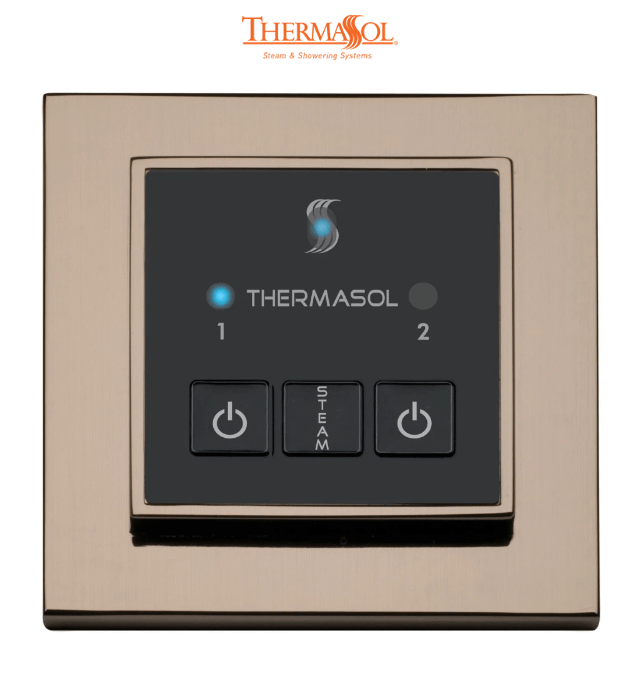 ThermaSol Easy Start Control Square-Steam Shower Controls & Accessories-ThermaSol-Satin Nickel-Nordica Sauna