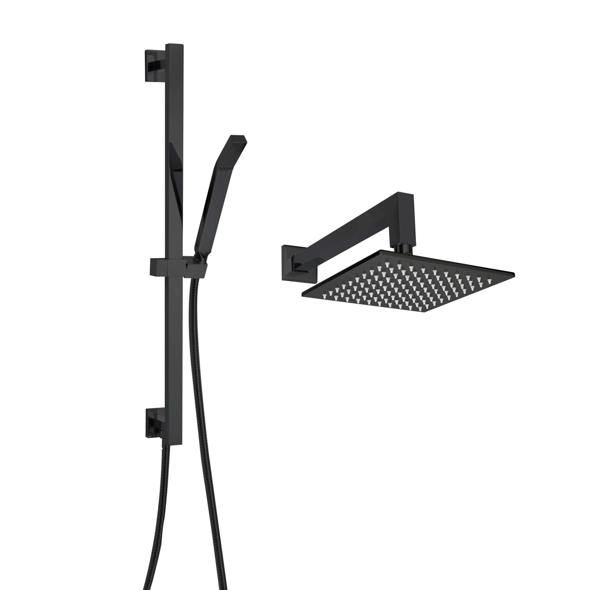 ThermaSol Complete Shower Package Square-Steam Shower Controls & Accessories-ThermaSol-Matte Black-Nordica Sauna