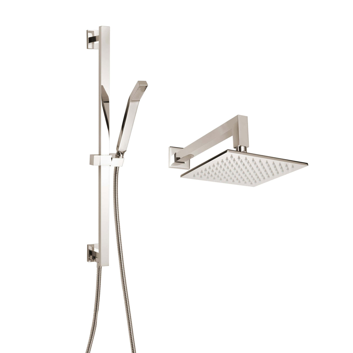 ThermaSol Complete Shower Package Square-Steam Shower Controls & Accessories-ThermaSol-Polished Nickel-Nordica Sauna