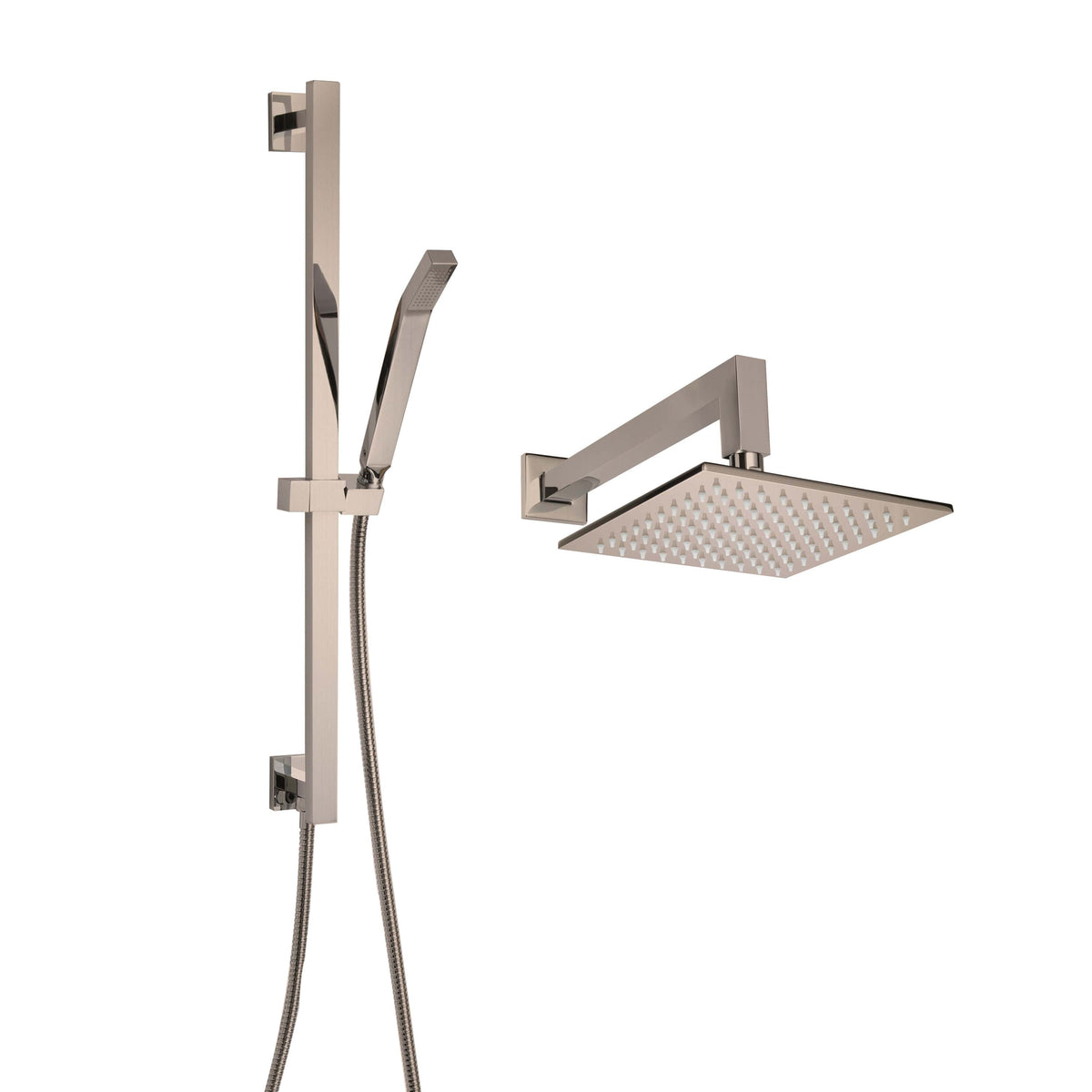 ThermaSol Complete Shower Package Square-Steam Shower Controls & Accessories-ThermaSol-Satin Nickel-Nordica Sauna