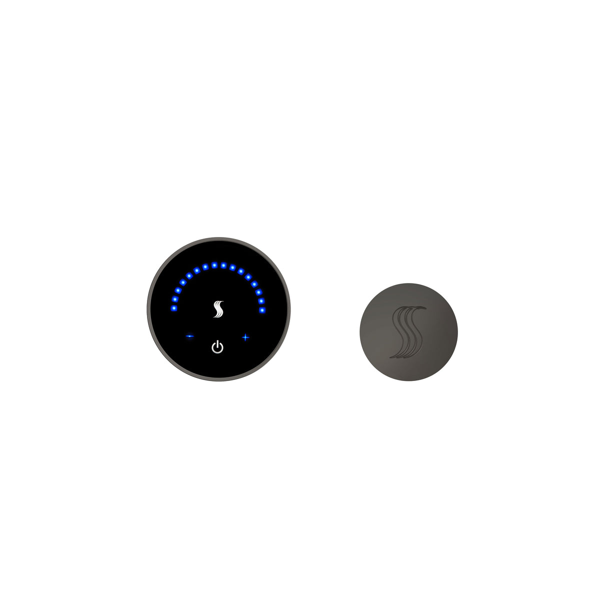 ThermaSol MicroTouch Kit Round-Steam Shower Controls & Accessories-ThermaSol-Antique Nickel-Nordica Sauna