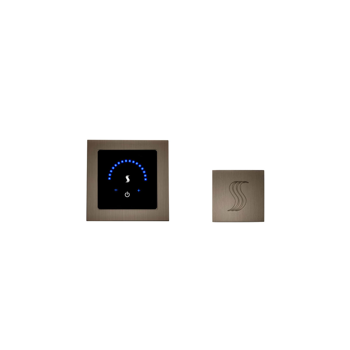 ThermaSol MicroTouch Control Kit Square-Steam Shower Controls & Accessories-ThermaSol-Antique Nickel-Nordica Sauna