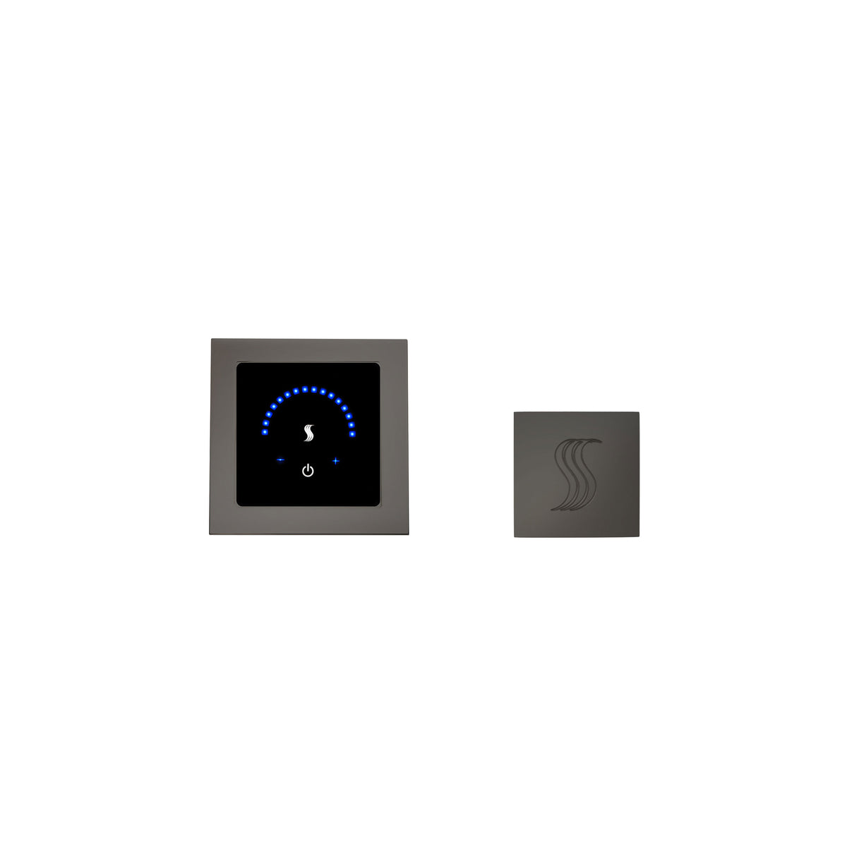 ThermaSol MicroTouch Control Kit Square-Steam Shower Controls & Accessories-ThermaSol-Black Nickel-Nordica Sauna