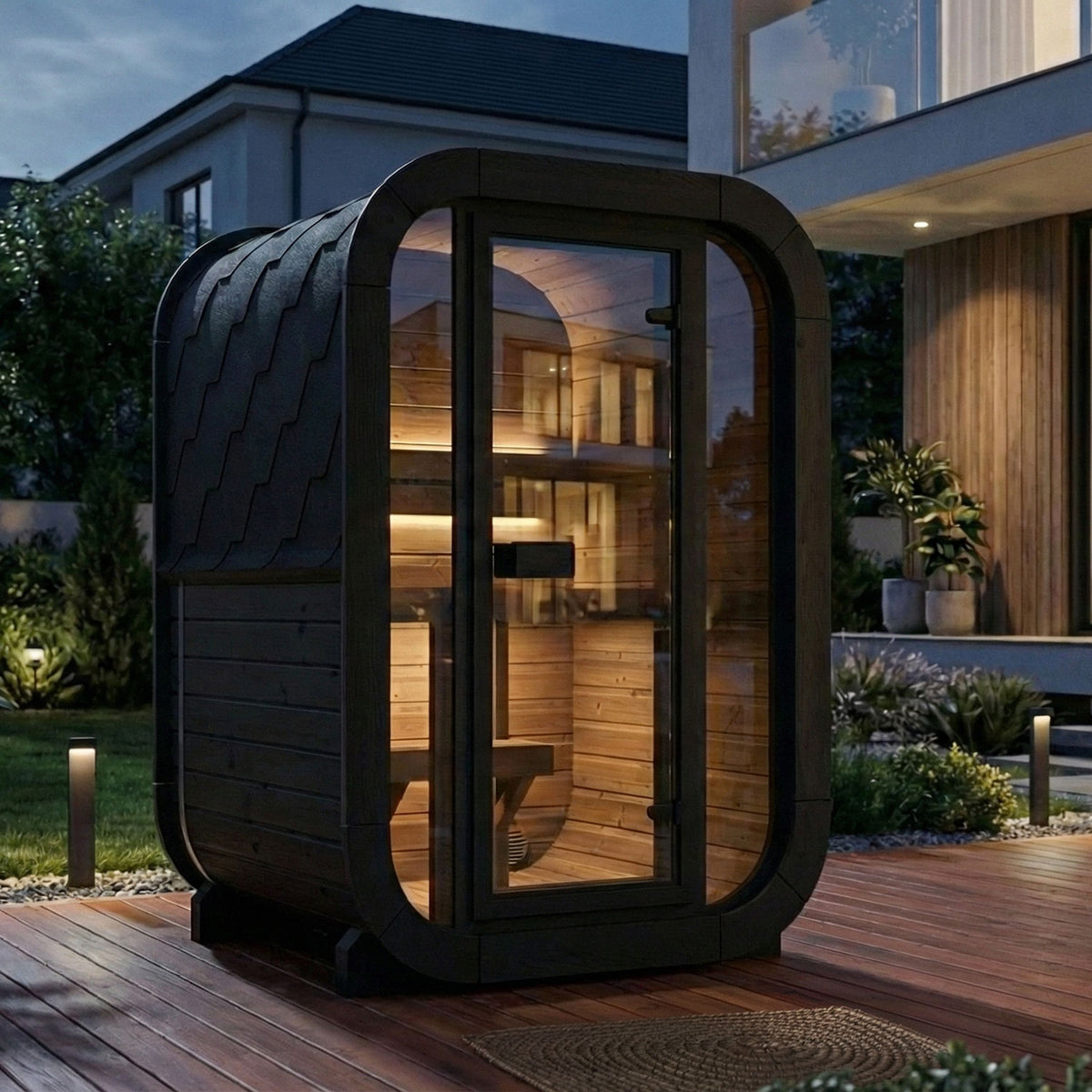 
SaunaLife CL3G 2-Person Cube-Series Outdoor Home Sauna Kit